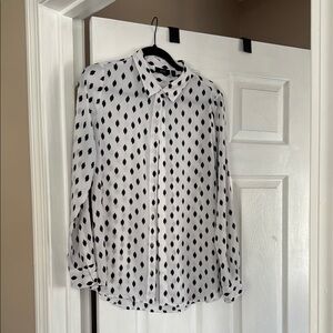 ADT Black and White Polka Dot Blouse
